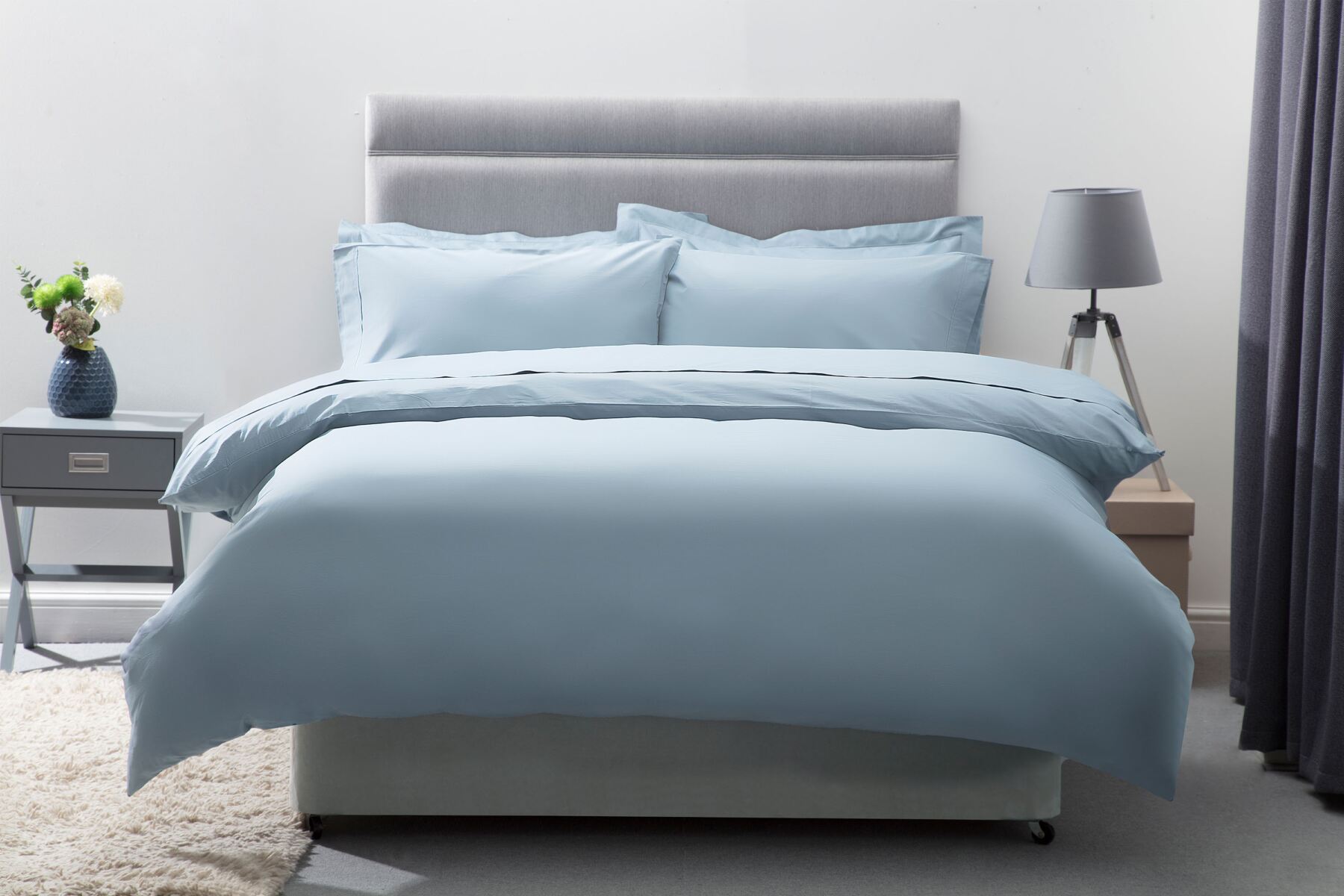 200 Thread Count Egyptian Cotton Bed Linen in Oyster All Sizes